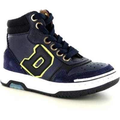 Develap | Blauwe hoge veterschoen | Leer | Maat 26
