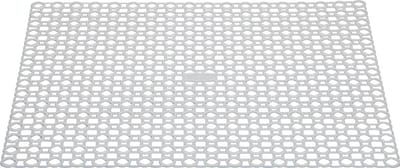 Whitefurze Gootsteenmat/spoelbakmat - wit - kunststof - 35 x 35 cm - afdruipmat