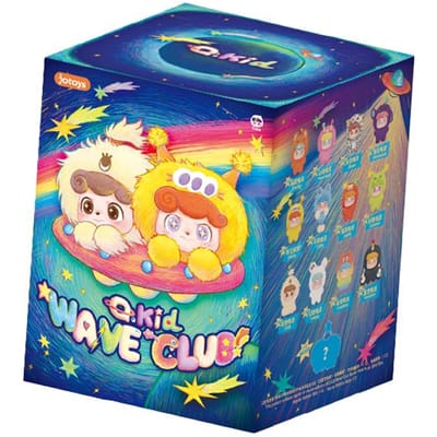 JOTOYS Q Kid Wave Club Mini Vinyl Blind Box Schattige Buitenaardse Pop Tas Bedel Decoratie Sleutelhanger Trendy Speeltje Mystery Box Verrassingscadeau blue