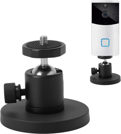 Sterke Magnetische Wandbeugel voor Beveiligingscamera's, 360 Graden Verstelbaar, Geschikt voor Ring, Eufy en Arlo, Tot 15 kg, Zonder Boren, Ideaal voor Binnen en Buiten