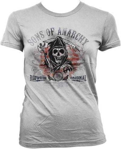 Sons Of Anarchy Dames Tshirt -XXL- Distressed Flag Wit