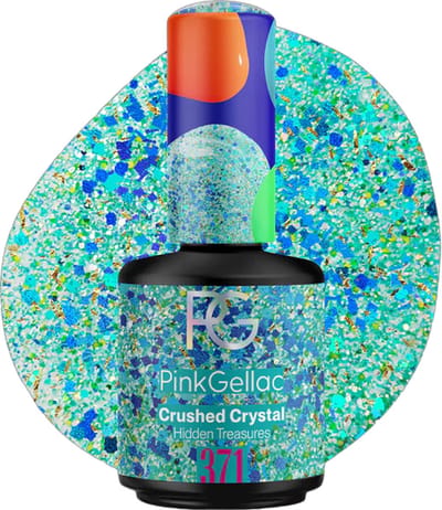 Pink Gellac Gellak - 371 Crushed Crystal 15ml - Blauwe Glitter Gel Nagellak - Gellac - Gel Nagels Producten