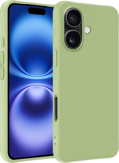 Hoesje - Geschikt voor Apple iPhone 16 - Sterk & Shockproof - Siliconen Case - Hoes Cover - Telefoonhoes - Groen