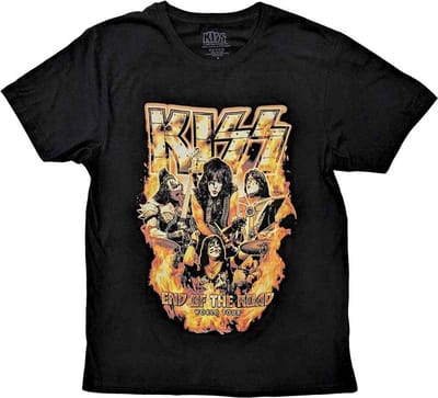 Kiss - End Of The Road Tour Orange Heren T-shirt - S - Zwart