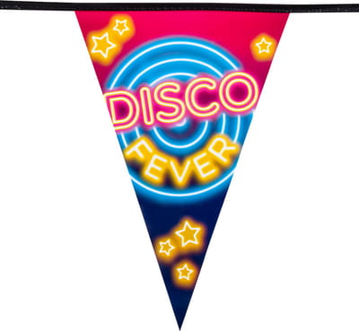 Boland - PE vlaggenlijn 'Disco fever' - Glitter & Glamour - 80s - Feestversiering