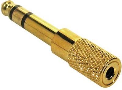 Verloopplug - Boston AT-165-G - 3,5mm jack female stereo naar 6,3mm jack male stereo - Goud