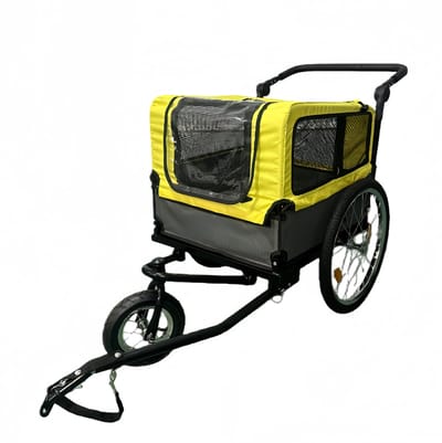 Fietskar hond - wandelwagen hond - 2 in 1 fietskar en wandelwagen hond - hondenfietskar - honden buggy - voor kleine honden