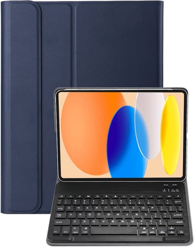 Hoesje - Geschikt voor Apple iPad A16/A18 (2025/2026) - 11 inch (11e & 12e generatie) - Keyboard Book Cover - Toetsenbord Case - Hoes - Donkerblauw