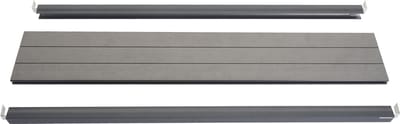 Eindset voor WPC privacyscherm Sarthe, eindprofiel windscherm, WPC paal ~ 90cm, grijs