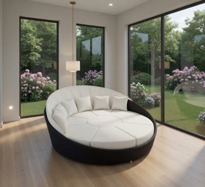 Wicker Solar Island ø230 cm – 230 cm – Industrohome