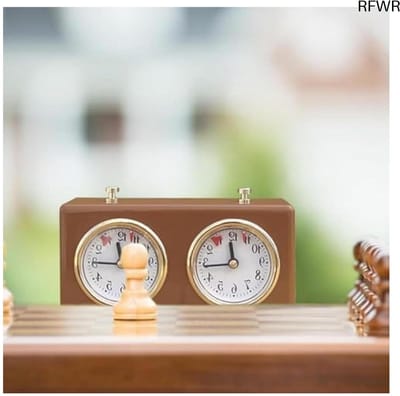 RFWR® Mechanische Schaakklok en Schakenspeltimer - Professionele Tijdwaarneming voor Schaakliefhebbers