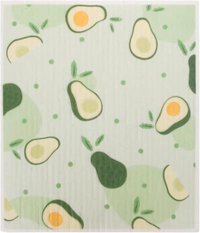 Houtpulp Katoenen Vaatdoeken - Keuken Afwas Vodden - Huishoudelijke Taken - Zeer Absorberend Sneldrogend - 18.2x18.2 cm - Avocado
