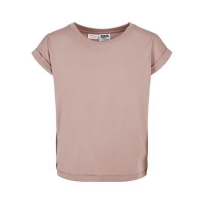 Urban Classics - Organic Extended Shoulder Kinder T-shirt - Kids 146/152 - Roze