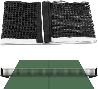 Tafeltennisnet - Vervangingsnet Sport - Binnen en buiten - Universeel standaardformaat - 180 x 14 cm - Zwart