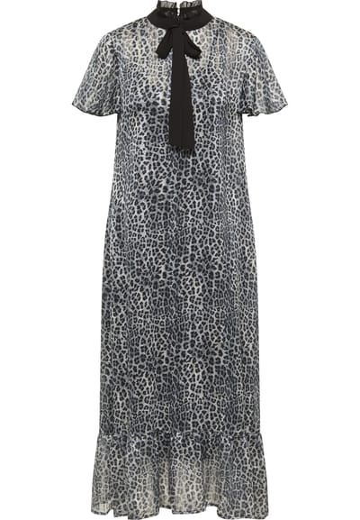 Faina Midi-jurk met luipaardprint naemi Dames grijs