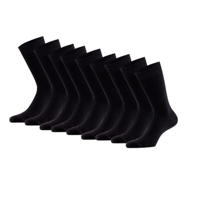 Modal Sokken Basis Kleuren - 9-Pak - Zwart / 43/46