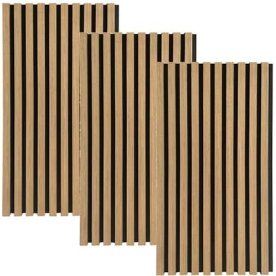 HOME DELUXE Akoestisch paneel SONIC (3 x 80 x 40 cm, Oiled Oak)