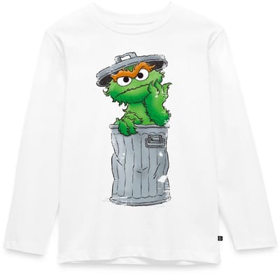 Sesamstraat Oscar Vuilnisbak Premium T-Shirt Kinderen