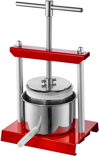 Fruitpers - 3L met T-handgreep - 14 x 13 cm handmatige fruitpers mechanische RVS