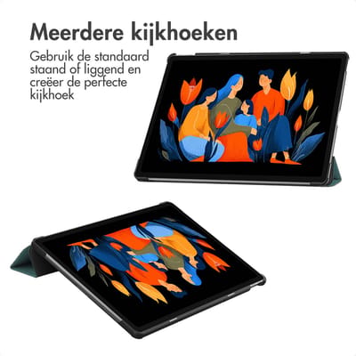 imoshion Tablet Hoes - Geschikt voor Lenovo Idea Tab Plus - Trifold Bookcase - Donkergroen