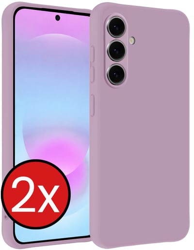 Hoesje - 2 Stuks - Geschikt voor Samsung Galaxy A37 - Sterk & Shockproof - Telefoonhoes - Back Cover - Case Siliconen - Telefoon Hoes - Lila