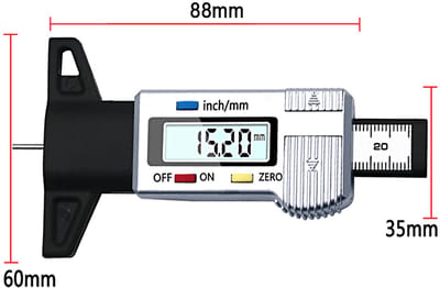 Cestovet Digitale Bandenprofielmeter - Profieldiepte - Zilveren - Ga Veilig Op Weg - Doe De Bandencheck