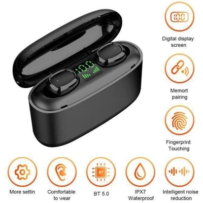 Oordopje G5S BT5.0 Echte draadloze stereo headset IPX7 waterdicht 9D geluidskwaliteit sportheadset
