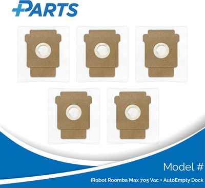 iRobot Roomba Max 705 Vac + AutoEmpty Dock Stofzakken (5 Stuks, Plus.Parts® alternatief voor 4849916)