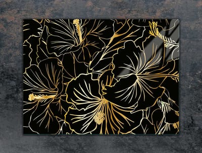 TMK ArtDeko - Snijplank - 70x52 cm - Bloemen