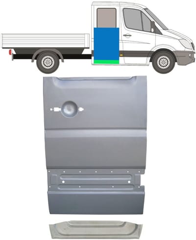 Reparatie plaatwerk achterste deuren voor Volkswagen Crafter 2005-2017 / Rechts