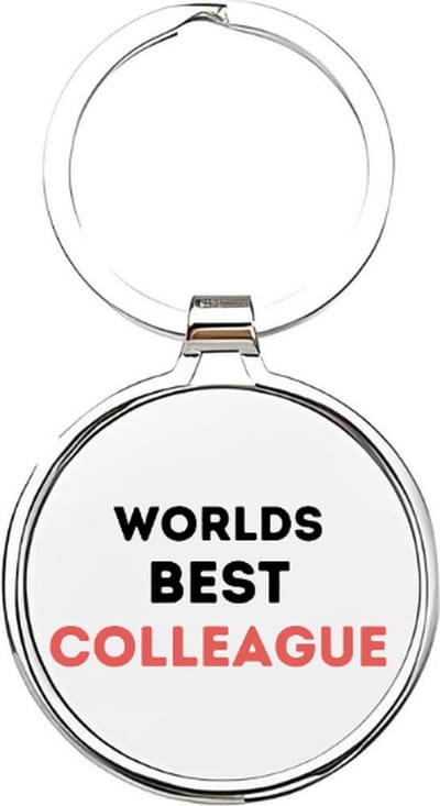 Akyol - worlds best colleague Sleutelhanger - Collega - de leukste collega's - werk - collega - beste ooit - cadeau - verjaardag - kado - geschenk - gift - verrassing - welkomst cadeau - afscheidscadeau - liefde - 4 x 7,5 CM