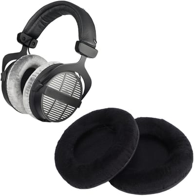 Dailygoods- Oorkussens Vervangend - Fluwelen/Spons - Geschikt voor DT440/DT660/DT770/DT860/DT880/DT990 - Diameter 100 mm - 4 Stuks - Comfortabel - Earpads