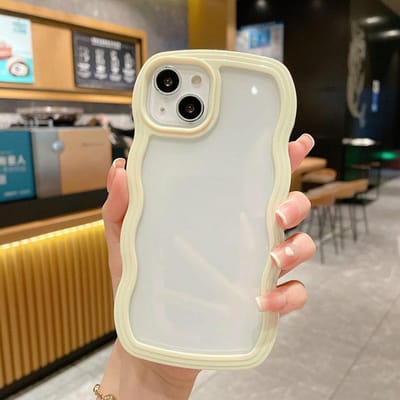 Candy Golvende Rand Transparante Schokbestendige Telefoonhoes voor iPhone X XS 11 12 13 14 15 16 Plus 17 Pro Max 16E Zachte Achterkant For iPhone 15 Pro