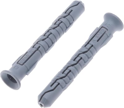 Kunststof pluggen - Spreidpluggen muurankers - Stevig bevestigen - Verlengde schacht - 8x65mm 50 stuks - Wit