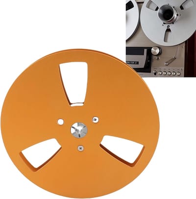Lege Tape Spoel - Opwikkelspoel Aluminium - Muziek Opnemen - 3-Gats Ontwerp - 7 Inch Diameter - Goud