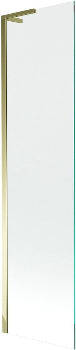 Mexen Next L badscherm 1-delig 50 x 150 , transparant, goud - 895-050-000-03-00-50