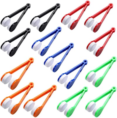 Pack of 15 Cleaning Brushes for Sunglasses, Cleaning Tools, Mini Microfibre Brush, 5 Colours, for Sunglasses and Glasses