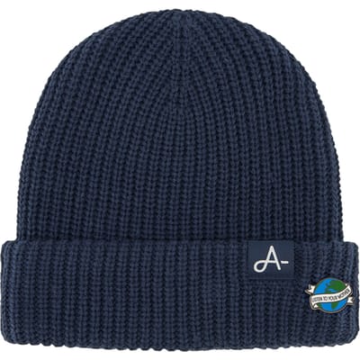 A-DAM Unisex Beanie Navy Mother Earth Black Iris Maat: OS | Hoeden Outlet | Unisex | Blauw