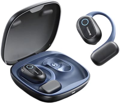 Baseus Bowie MF1 Open-Ear Draadloze Bluetooth Oordopjes Zwart - Sport Oordopjes - Geschikt Voor Hardlopen