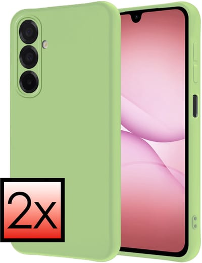 Hoesje - 2 Stuks - Geschikt voor Samsung Galaxy A17 - Sterk & Shockproof - Case Siliconen - Back Cover - Telefoon Hoes - Groen
