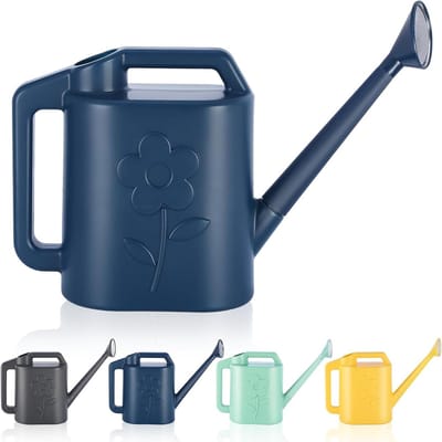 Grote Gieter - Planten water geven - Kamerplanten en tuin - Afneembare sproeikop - 2 Gallon capaciteit - Blauw