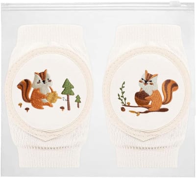 Baby Kniebeschermers - Kruipbeschermers Peuters - Baby Beschermen - Ademend Mesh Design - 0-3 Jaar - Eekhoorn
