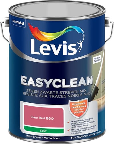 Levis - Easyclean Tegen Zwarte Strepen Mix - Clear Red B60 - Mengverf - 5 L