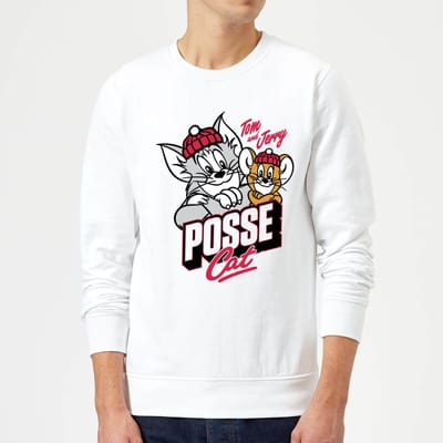 Tom and Jerry Posse Cat Trui - Wit - XXL