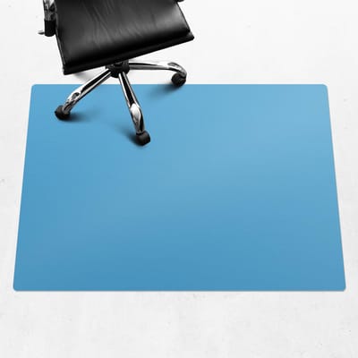 Wallfluent - Vloerbeschermer Koelblauw - 140x100 cm - Blauw Vloerbeschermer Bureaustoel - Rechthoekig - Vloerbeschermer Tapijt-Stoel Mat-Kantoordecoraties - Koele en donkere kleuren