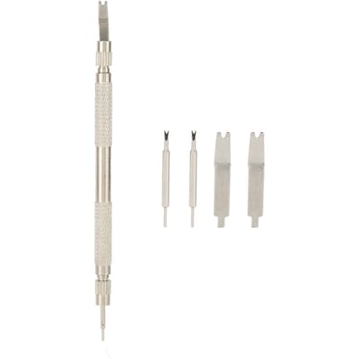 Professionele Horlogeband Veerstaaf Armband Schakel Pin Verwijderaar Set voor Horlogemaker Horlogereparatie white
