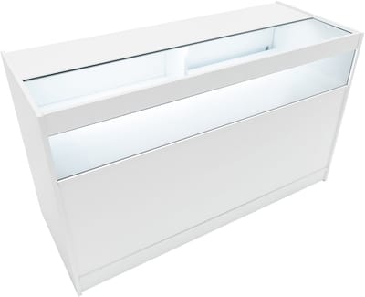 Led detailhandel winkel toonbank b1500 - wit - 150 cm - met sloten