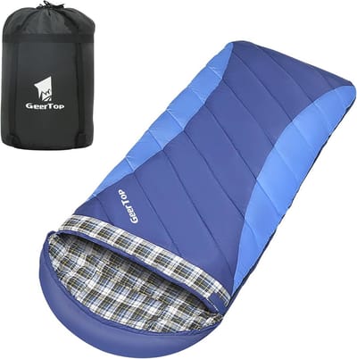 XXL Slaapzak voor 4 Seizoenen - Flanel, Compact en Draagbaar voor Kamperen en Binnen Gebruik - 220 x 100 cm