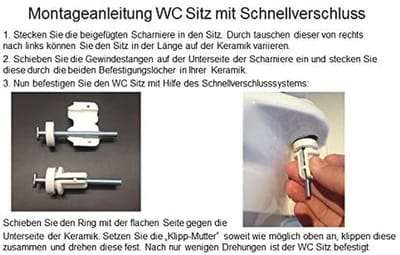 Stijlvolle witte WC-bril van Duropalst met verstelbare scharnieren