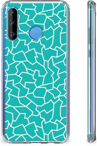 Huawei P30 Lite Back Cover Cracks Blue